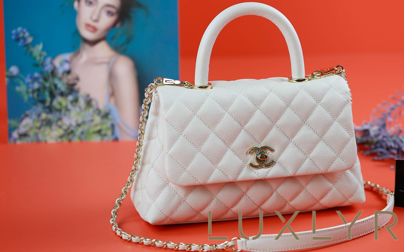 Túi xách Chanel Mini Coco Handle Flap Bag In Green Caviar